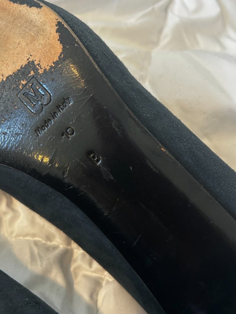BRUNO MAGLI Authentic Vintage Women's Navy Suede Pumps in Size 10 Made in Italy - Picture 8 of 8